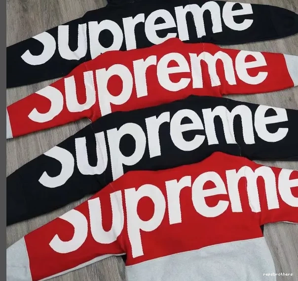 LOGO LOGO BIG L S Black Grey JACQUARD HOODED Hoodie Sweatshirt M XL Back Big SWEATSHIRT 0805